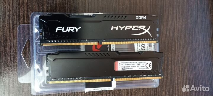 Kingston HyperX fury DDR4 2*8гб 3466 мгц