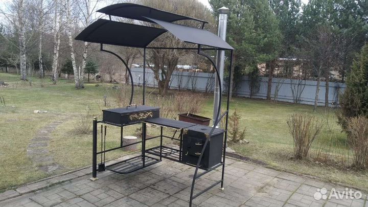 Кованые мангалы с крышей