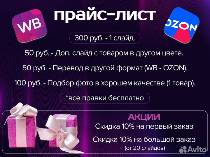 Инфографика для маркетплейсов wildberries / озон