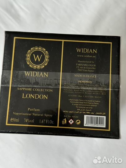 Widian sapphire collection London 50мл