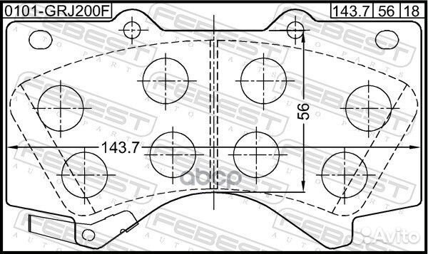 Колодки тормозные toyota land cruiser J200