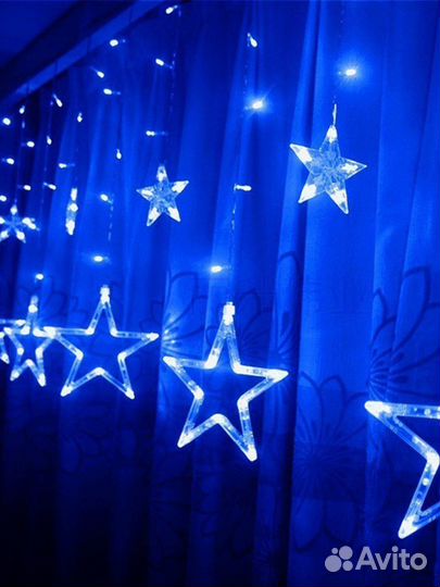 Новогодние гирлянды, украшения, бантики