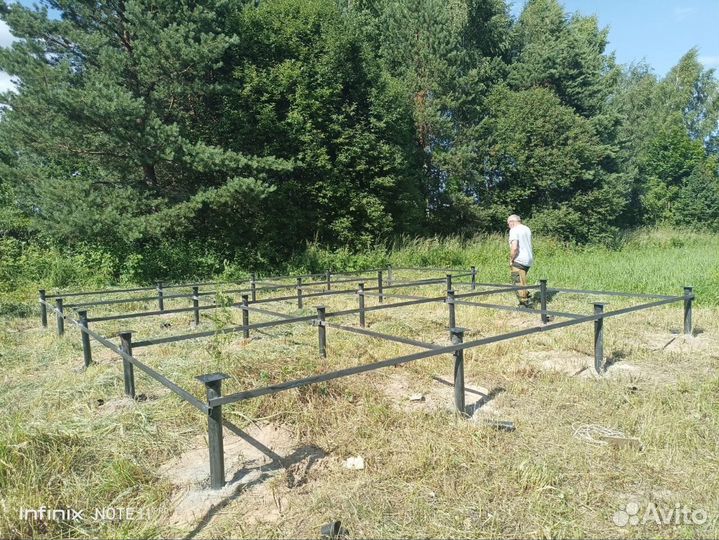 Винтовые сваи с установкой