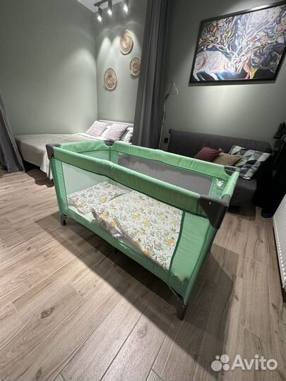 Аренда кровать манеж с постельным бельем