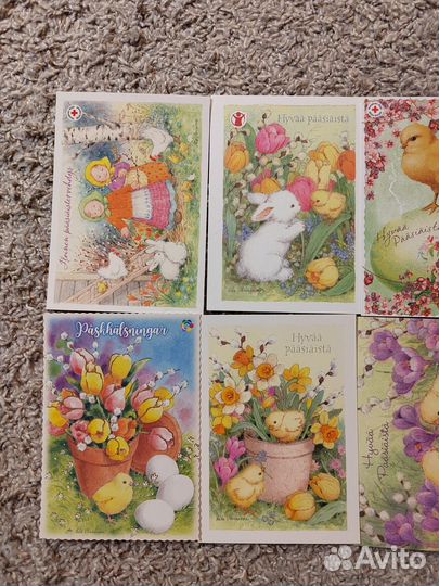 Пасхальные открытки винтажные финские