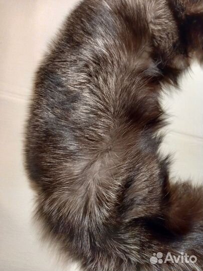 Воротник из меха чернобурки