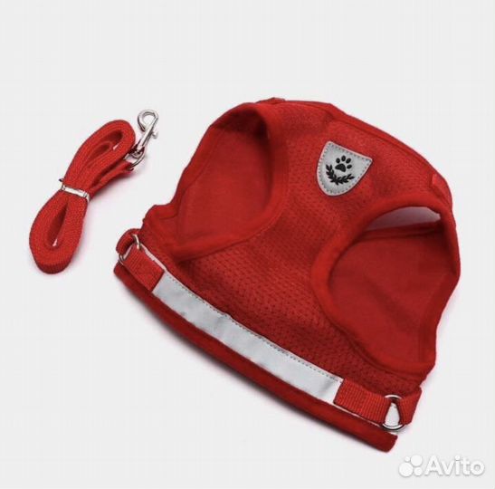 Шлейка жилет для кошек и собак, светоотражающая