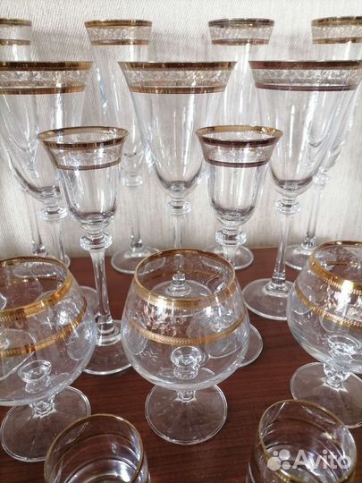 Хрустальные бокалы богемия
