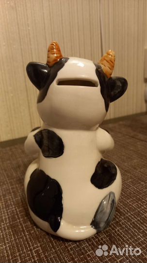 Копилка.Корова с гармонью. Высота 17 см