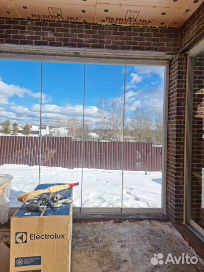 Безрамное остекление гармошка