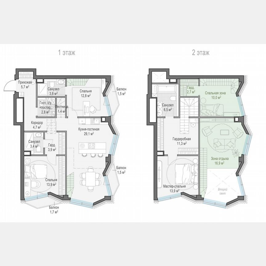 3-к. квартира, 112,7 м², 10/14 эт.