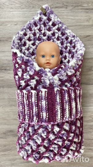 Плед/конверт на выписку двухсторонний(демисезон)