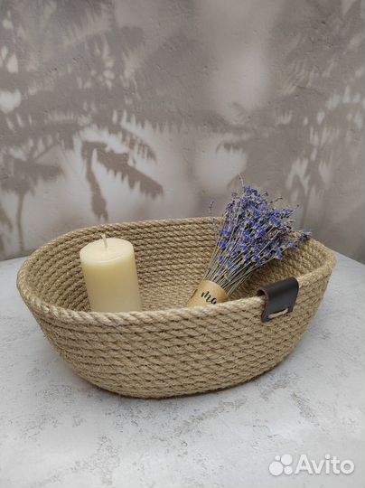 Корзина плетенная для хранения овальная