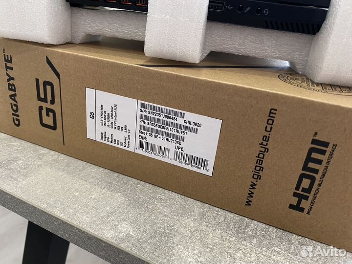 Ноутбук gigabyte G5 GE