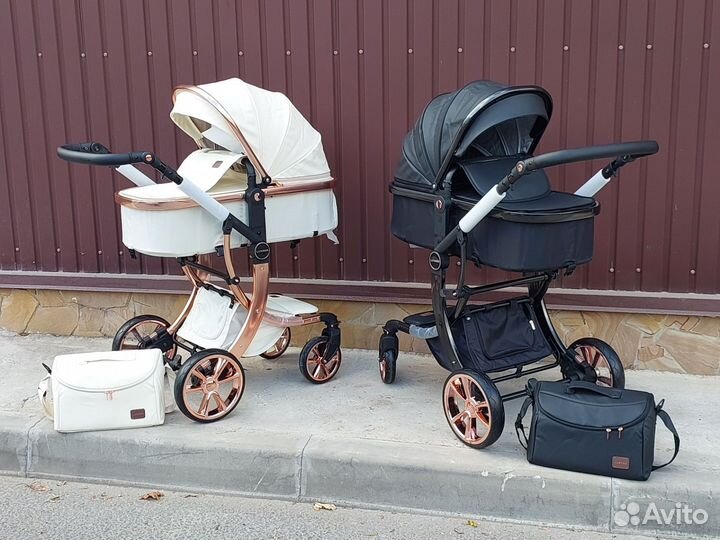 Коляска 2в1 Новая Кожа супер Стиль (выбор)
