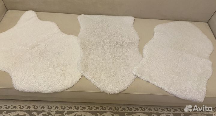 Шкуры коврики белые IKEA б/у