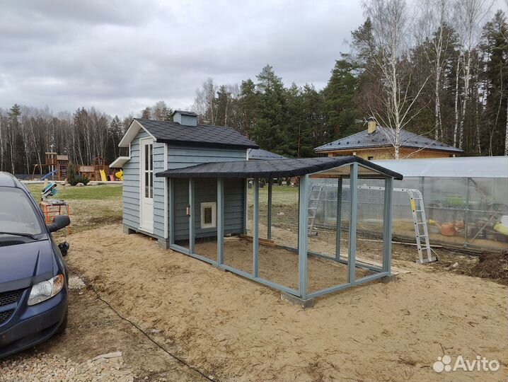 Курятник зимний с отоплением на 10-50 кур +выгул