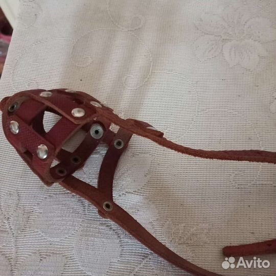 Кожанный намордник для собак