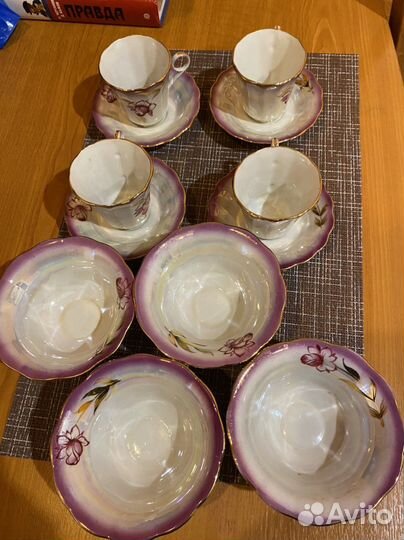 Кофеные пары с креманками (фарфор Коростень 1970)