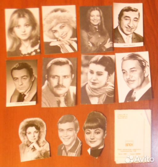 Комплекты минифотографий актеров Советского кино