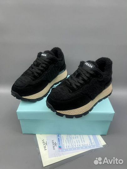 Кроссовки Prada С Мехом Барашки Размеры 36-40