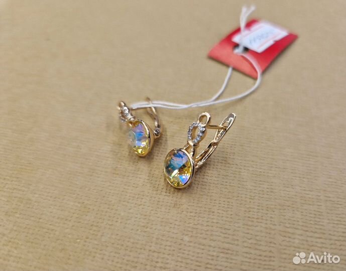 Серьги с кристаллами swarovski