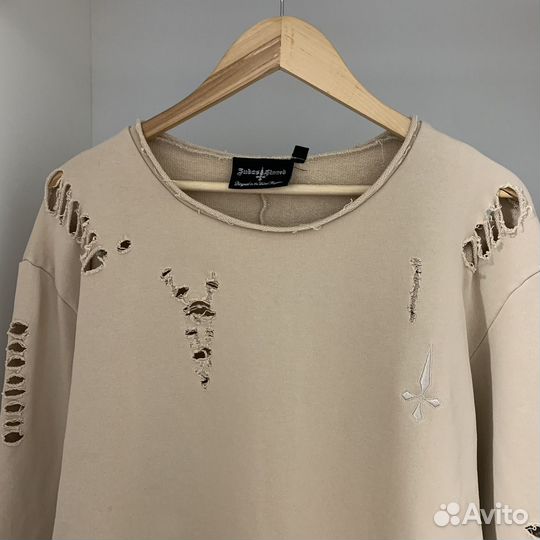 Авангардный лонгслив Judas Sinned дистресс