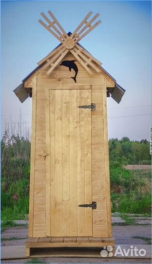 Дачный туалет с лебедем OAV