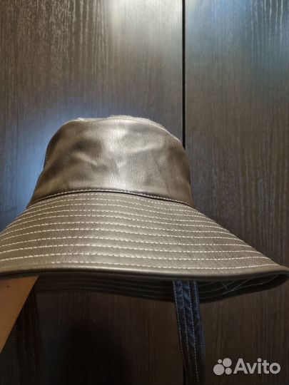 Панама кожа/Шляпа новая Зара с шерстью бежевая