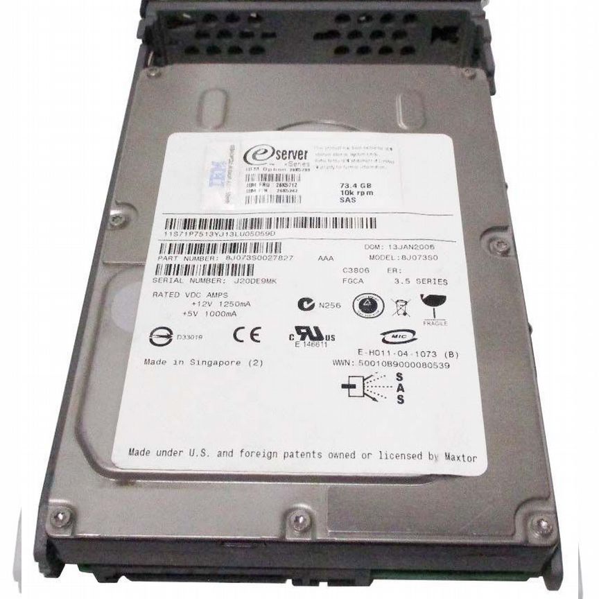 [26K5709] Жесткий Диск Ibm 26k5712 73gb Sas 3.5 26k5709