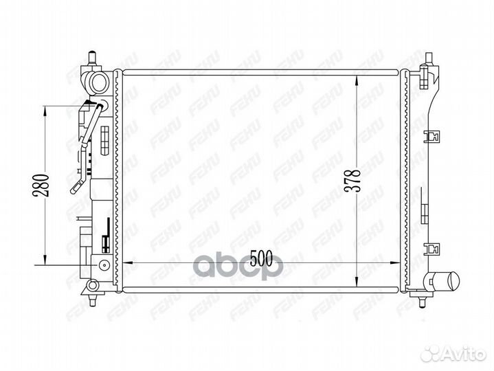 Радиатор основ. алюм. Hyundai Solaris II Kia Rio V