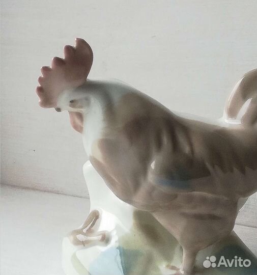 Петушок салфетница СССР Фарфоровая статуэтка