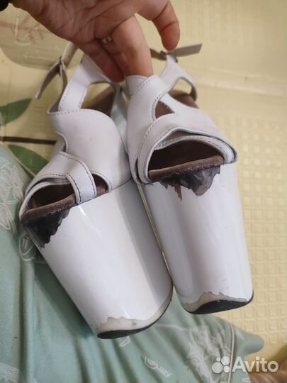 Босоножки стрипы тройки белые 38