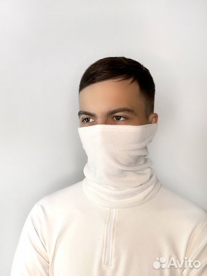 Бафф флисовый белый