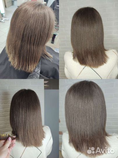 Кератиновое выпрямление волос, окрашивания