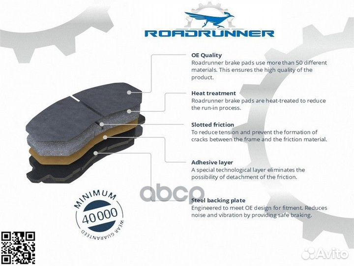 Колодки тормозные RR21811SPD roadrunner