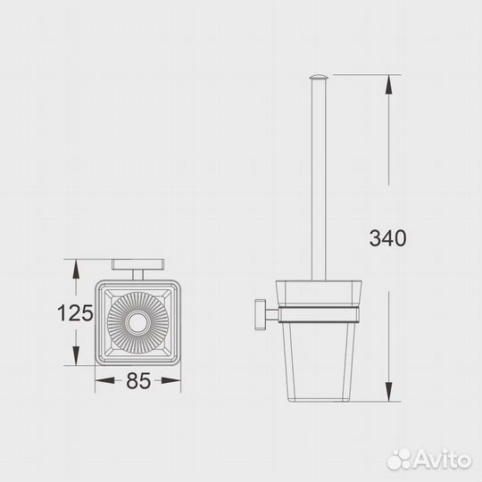 Ершик для унитаза Shevanik SG5600, хром