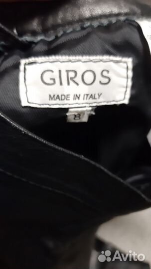 Кожаная юбка карандаш Италия