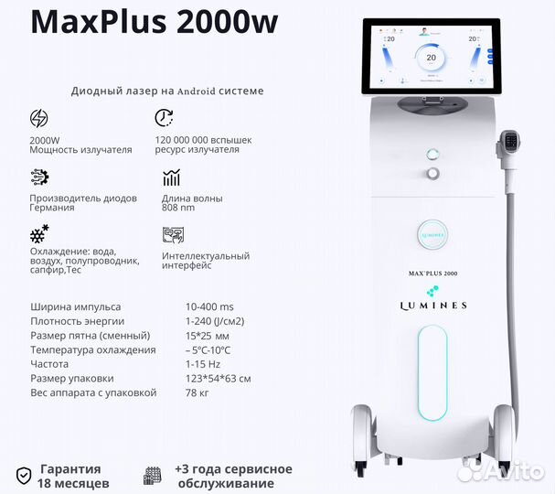 Аппарат для эпиляции Лю-Минес Max Plus 2000