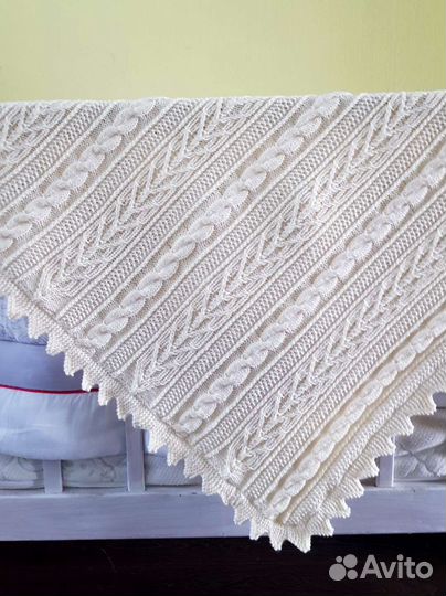 Плед детский вязаный на заказ ручная работа