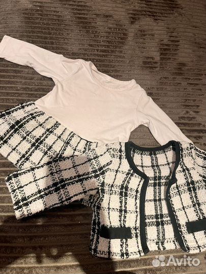 Платье для девочки с жакетом 74