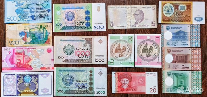 Банкноты Азиатских стран