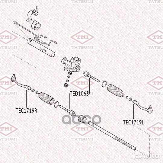 Наконечник рулевой тяги перед лев TEC1719L