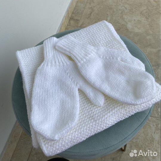 Комплект: шапка, шарф, варежки