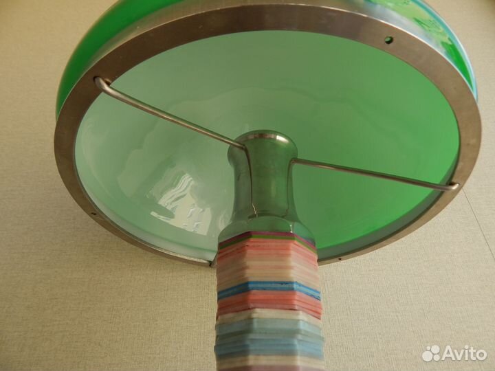 Настольная лампа ссср.Зеленый плафон