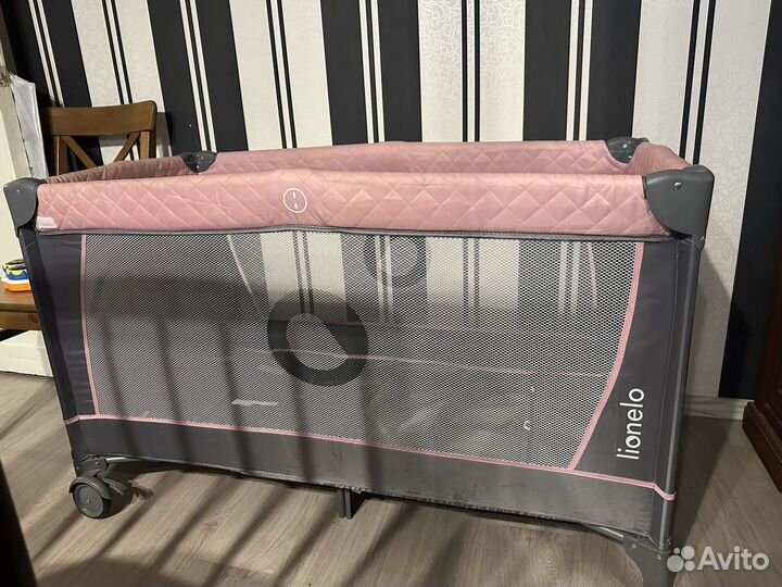 Манеж-кровать Lionelo Flower, flamingo