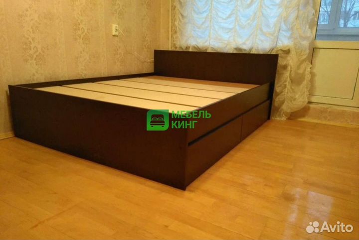 Кровать двуспальная 140х200 с ящиками