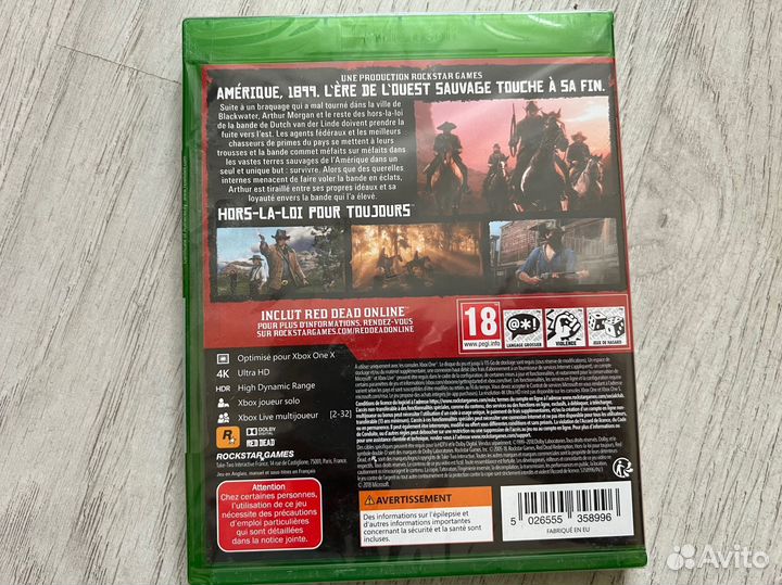 Диск Red Dead Redemption 2 Новый Xbox One / Series