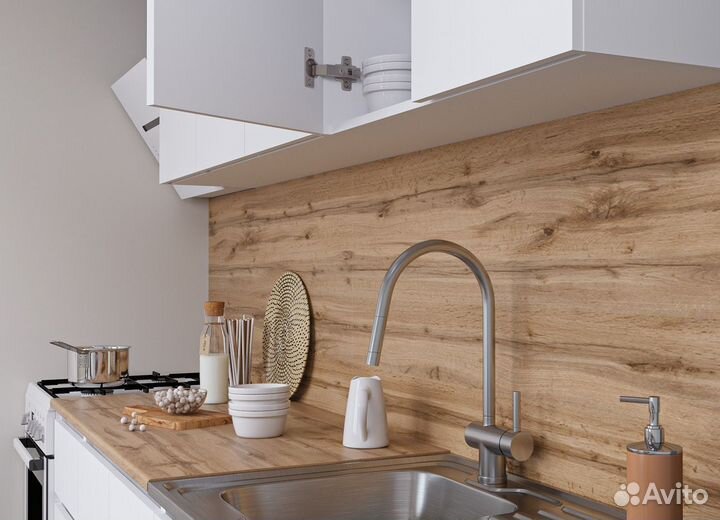 Кухня Мори готовый гарнитур белый 2,0 м в наличии