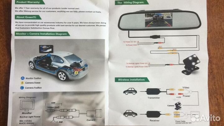 Продаётся Камера заднего вида
